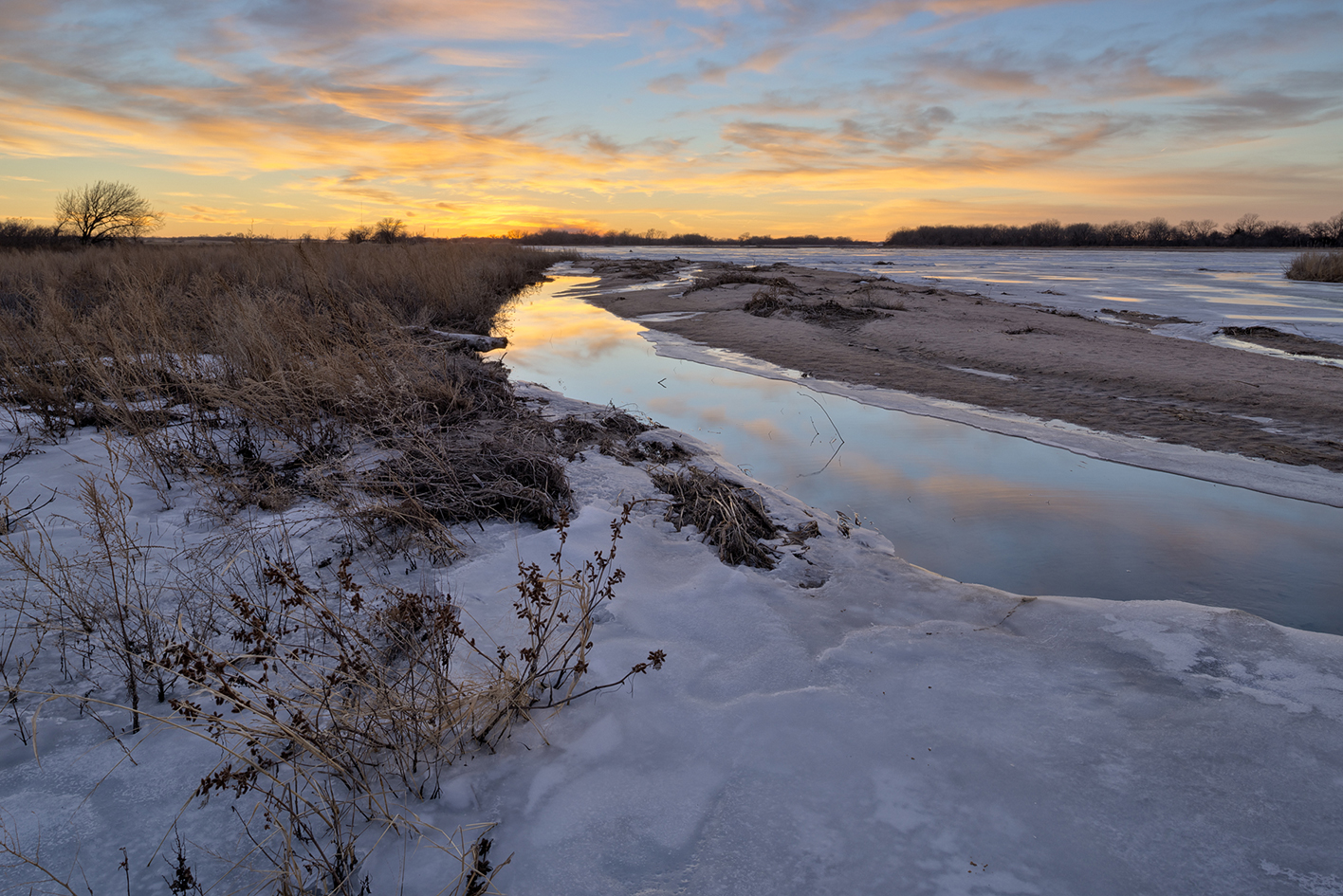 Icy Channel Evening