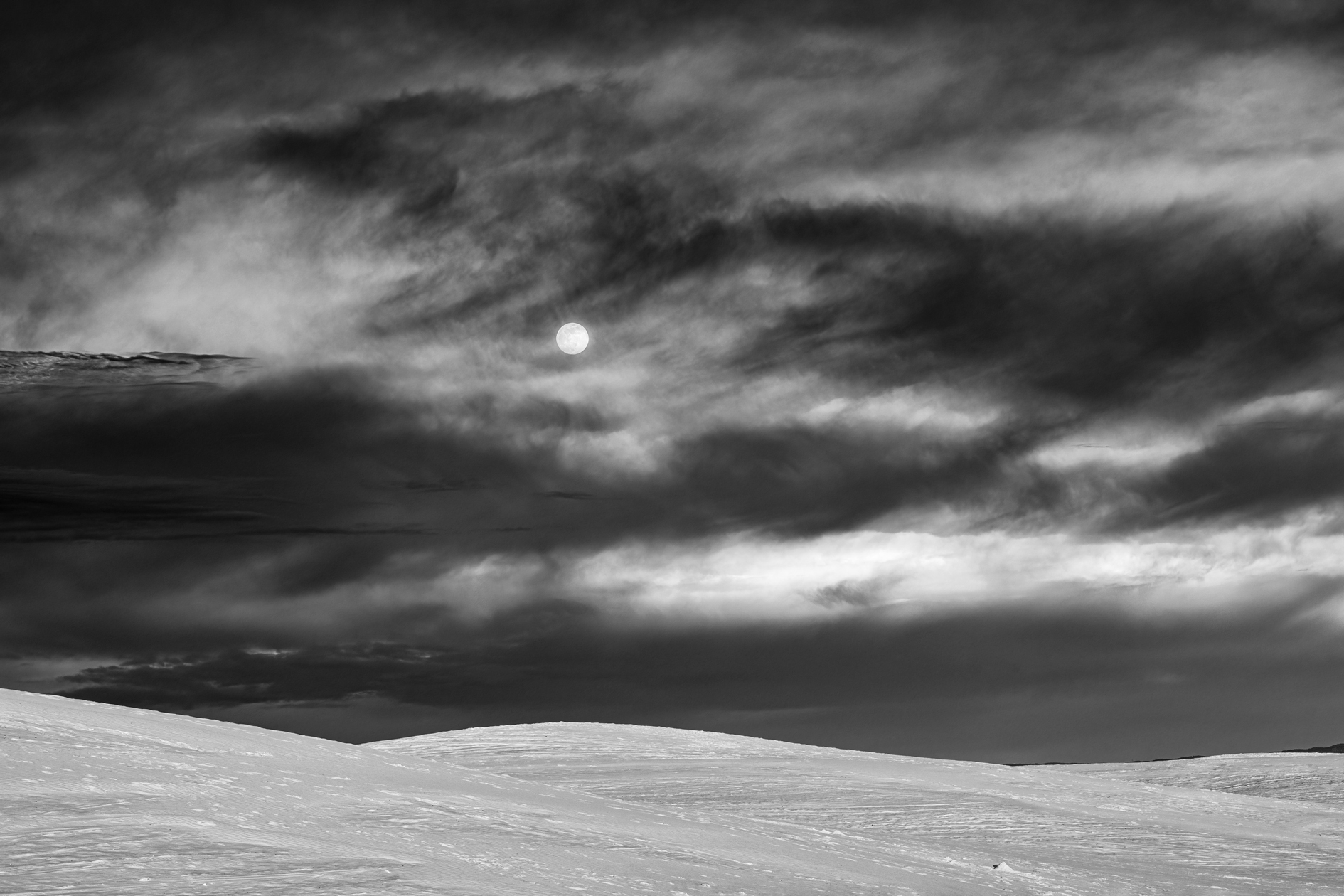 Moon Over White Sands