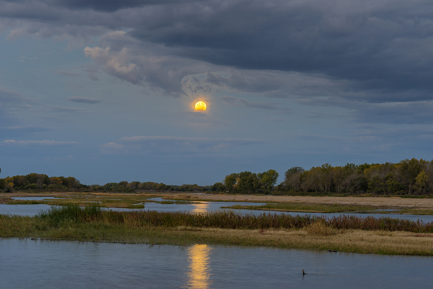 Moonset on the Platte II